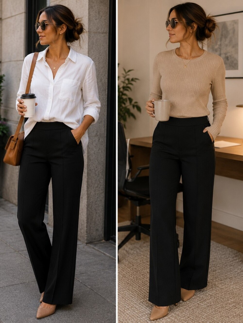 Express Editor Signature Stretch Mid Rise Trouser Pant Black 🖤🖤